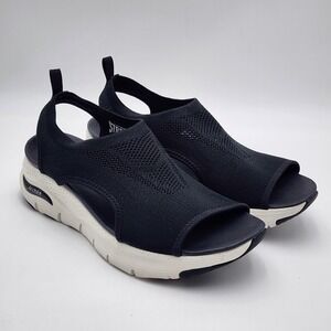 SKECHERS Arch Fit City Catch Women's Size 9 Shoes Sandals Black‎ 119236 NWOB